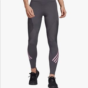 Pink and gray adidas workout pants